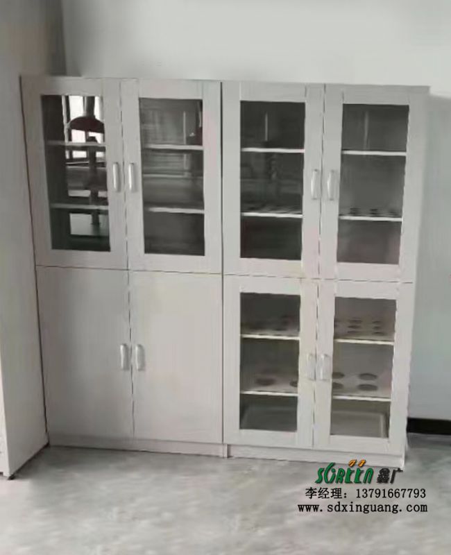 濰坊實驗室家具實驗臺廠家全鋼制雙開門器皿柜試劑柜